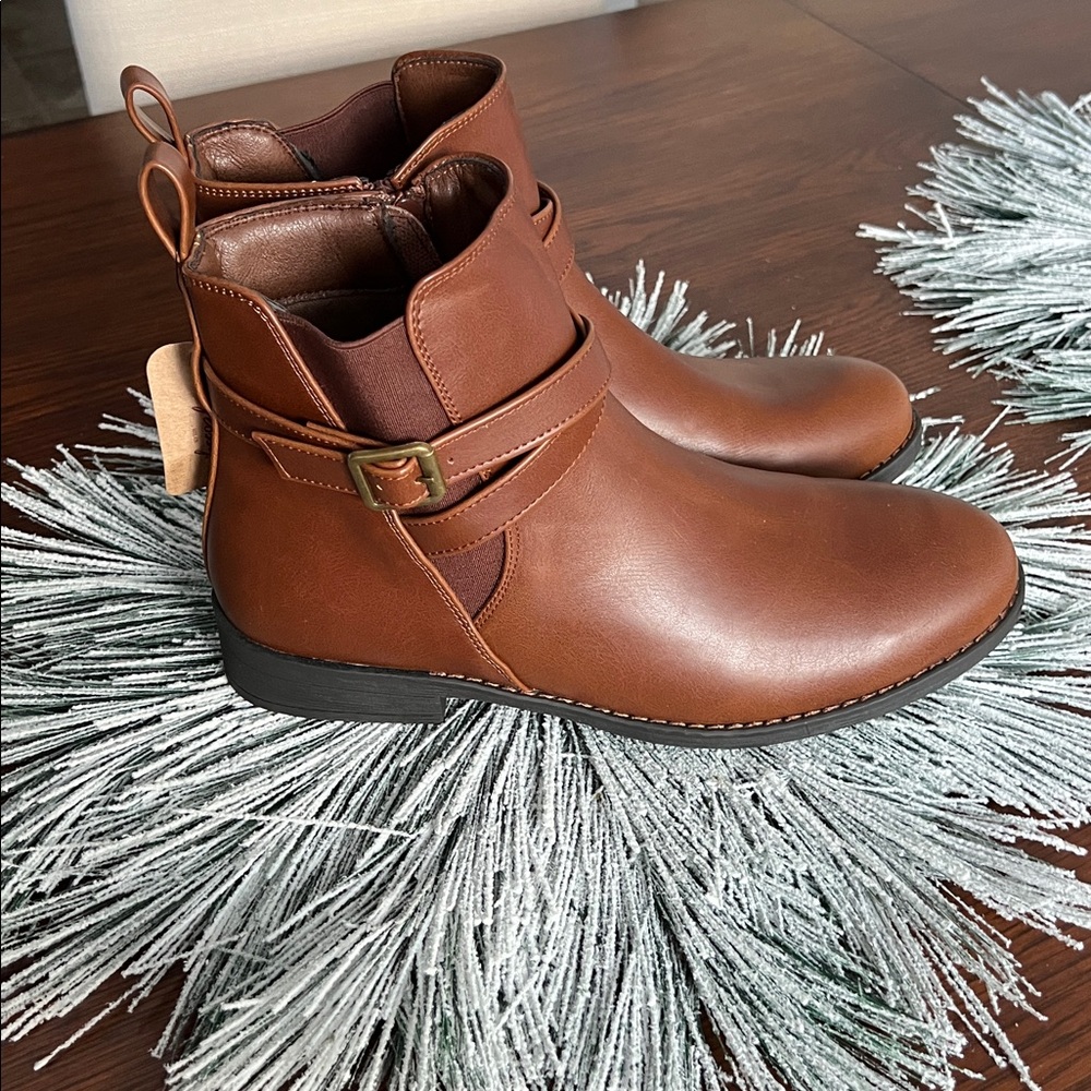 Brown Leather Ankle Boots